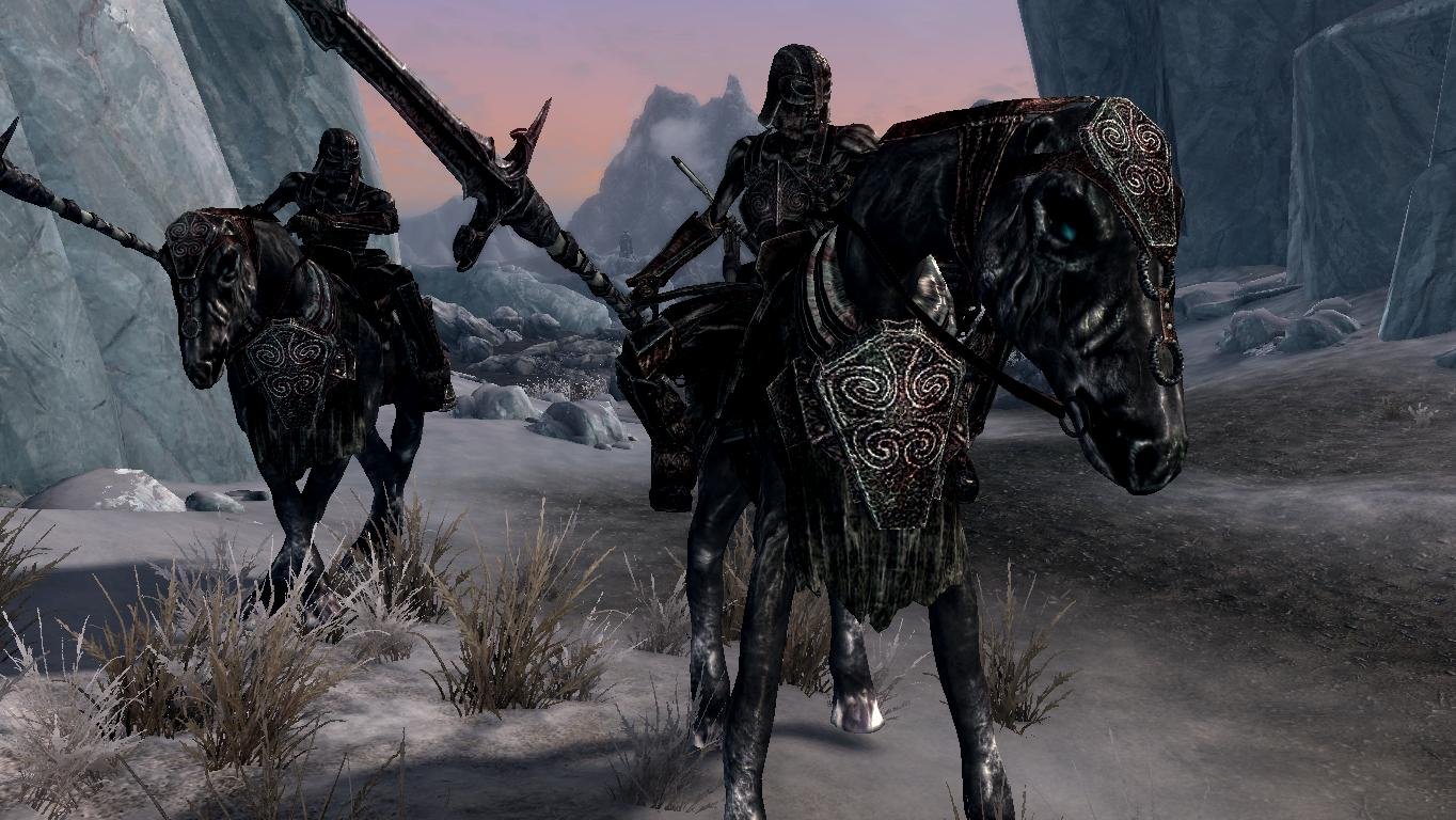 Draugr Cavalry- Elements of Skyrim (mihail immersive add-ons- undead- horseman) Rus