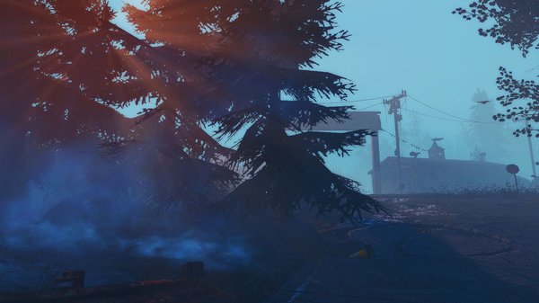 Рядом с лесопилкой на озере.. Fallout-4