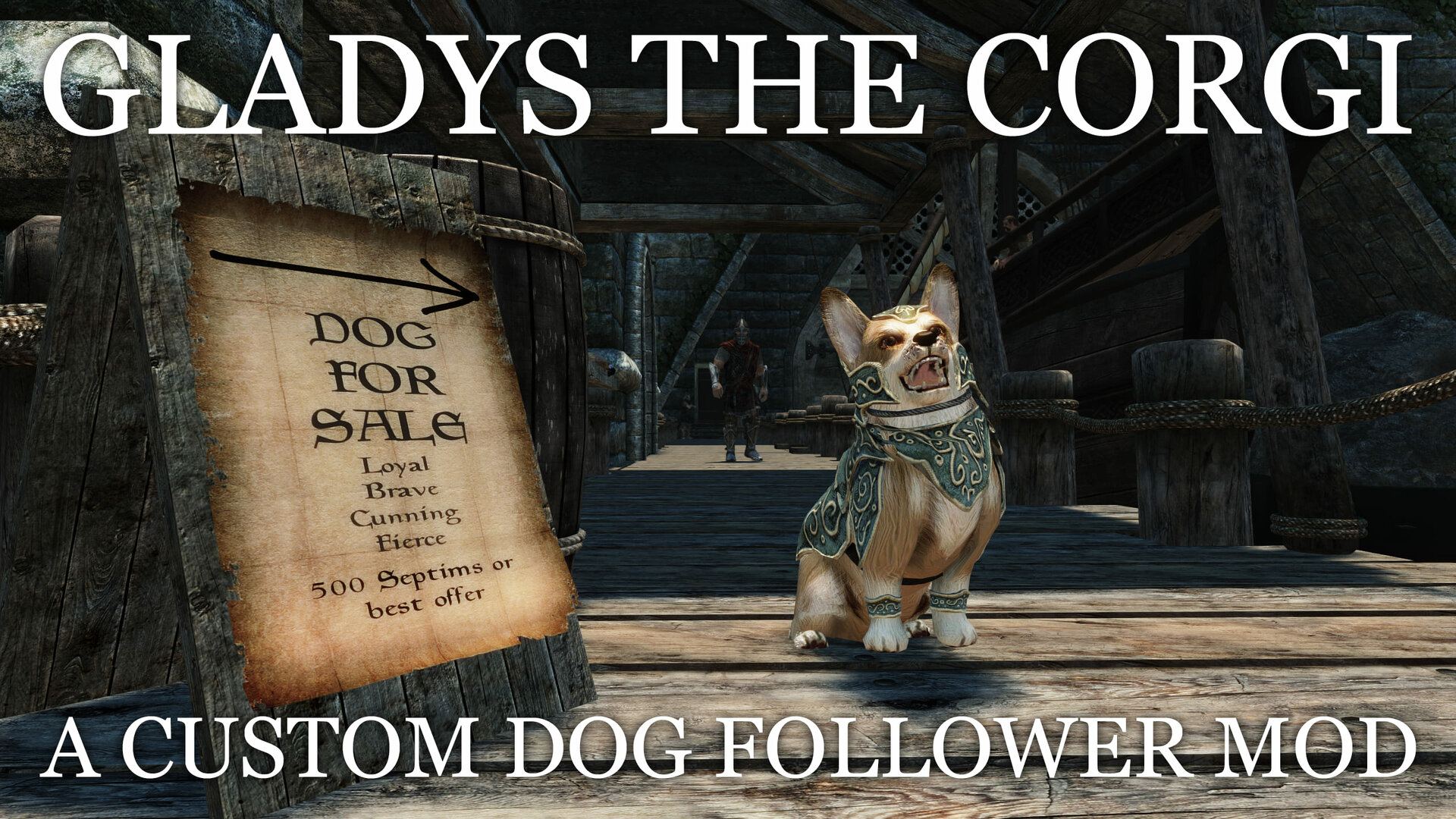 Gladys the Corgi- A Custom Dog Follower Mod LE и SE Rus