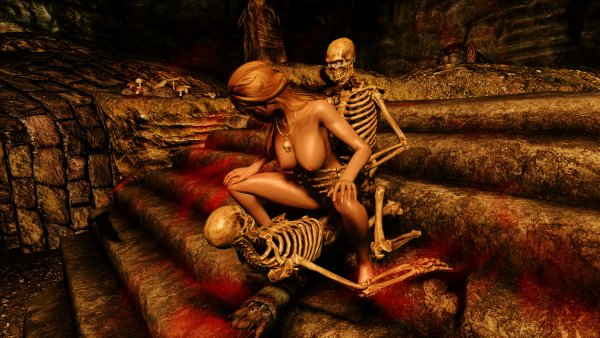 Вампирши+скелеты = любовь.