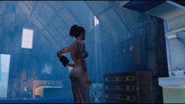 Вамп в спальне дома на Харборе. Fallout-4 (Сборка 7.5)