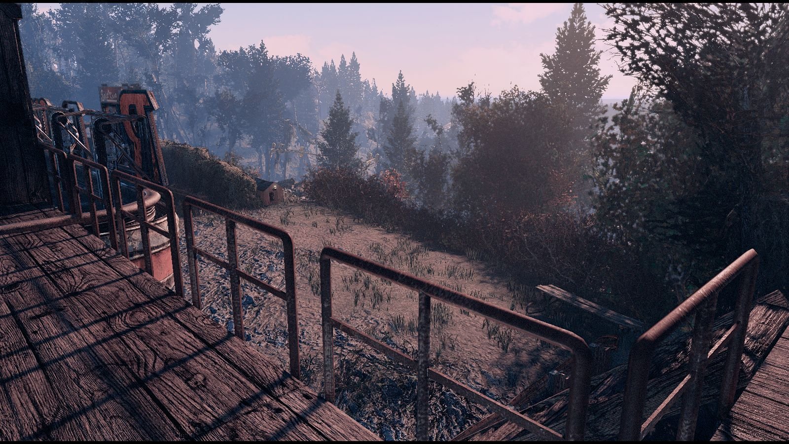 Вид на окрестности с балкона дачи.. Fallout-4 (Сборка 8.5)