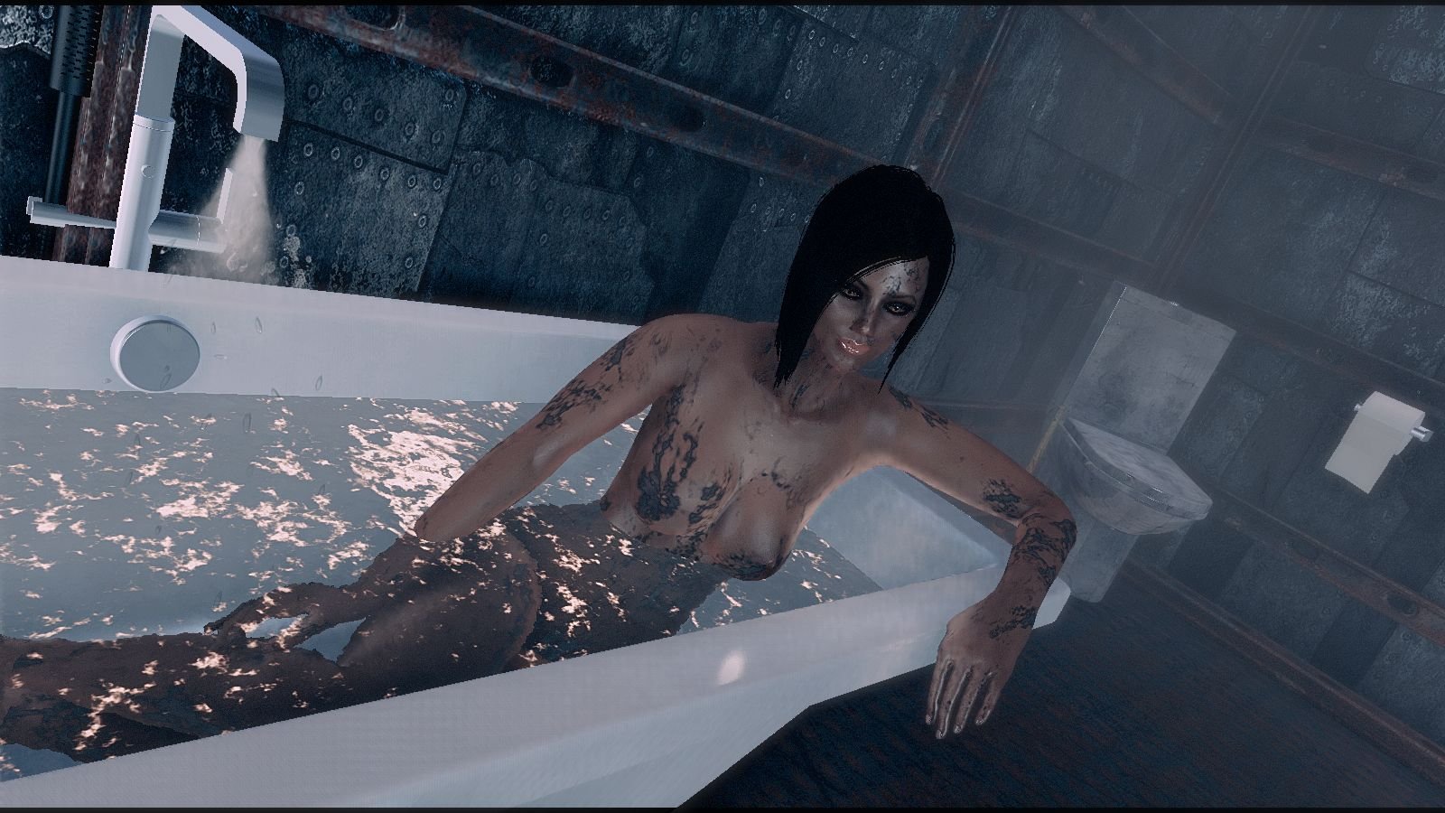 NORA отмокает в ванной.. Fallout-4 (Сборка 8.5)