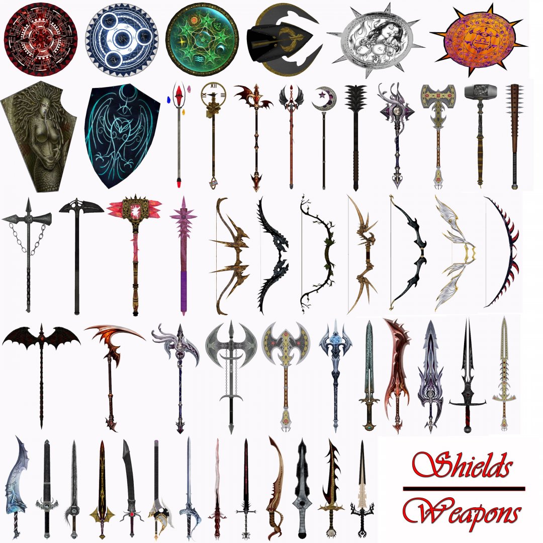Weapons & Shields Pack Rus
