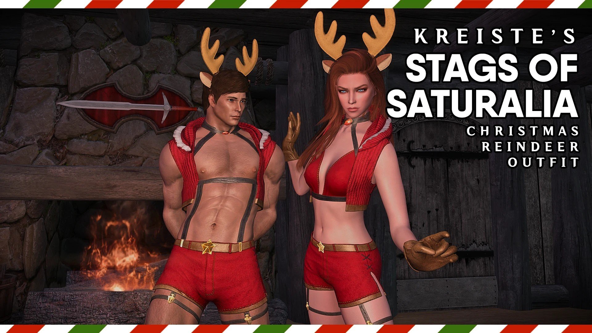 Stags of Saturalia (Christmas Reindeer Outfit for CBBE - HIMBO - BHUNP) Rus