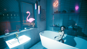 Ню Vi-E3 приглашает Джуди совместно принять с ней ванну.