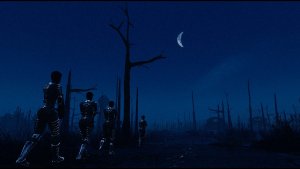 Мрачный ночной пейзаж.. Fallout-4 (Сборка 9.0)