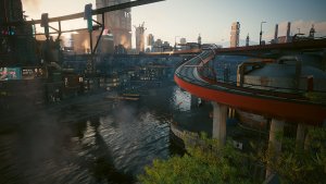 Городской пейзаж.. Cyberpunk 2077 глазами Windfire